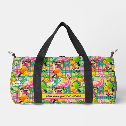 Tropische Flamingo Pickleball Power Plunjezak (Voorkant)