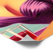 Tropische Flamingo Pin-up Poster (Hoek)