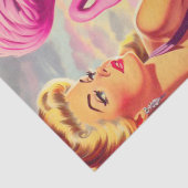 Tropische Flamingo Pin-up Tissuepapier (Detail)