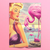 Tropische Flamingo Pin-up Tissuepapier