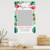 Tropische flamingo poster met foto-prop voor bruid (Keuken)