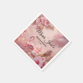 Tropische Flamingo Quinceañera, op maat Servet (Hoek)
