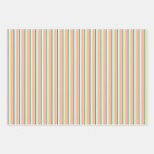 Tropische Flamingo Retro Daisy Flower Stripes Wrap Inpakpapier Vel (Voorkant 2)