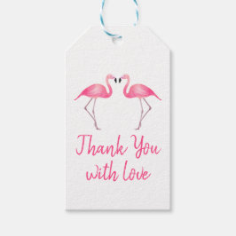 Tropische Flamingo Roze Dank u bruiloft gunst Cadeaulabel