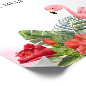 Tropische Flamingo roze Drinken teken Poster (Hoek)