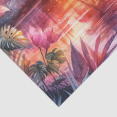 Tropische Flamingo Roze Zonsondergang Decoupage Tissuepapier (Detail)