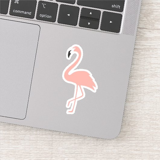 Tropische Flamingo Schattige Sticker (Detail)