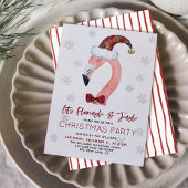 Tropische Flamingo Schotland Plaid Kerstman Hoed K Kaart