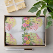 Tropische Flamingo Serie Design 12 Tissuepapier (Geschenk)