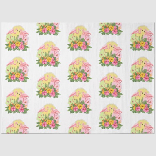 Tropische Flamingo Serie Design 12 Tissuepapier (Voorkant)