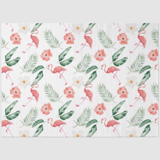 Tropische Flamingo Serie Design 17 Tissuepapier (Voorkant)