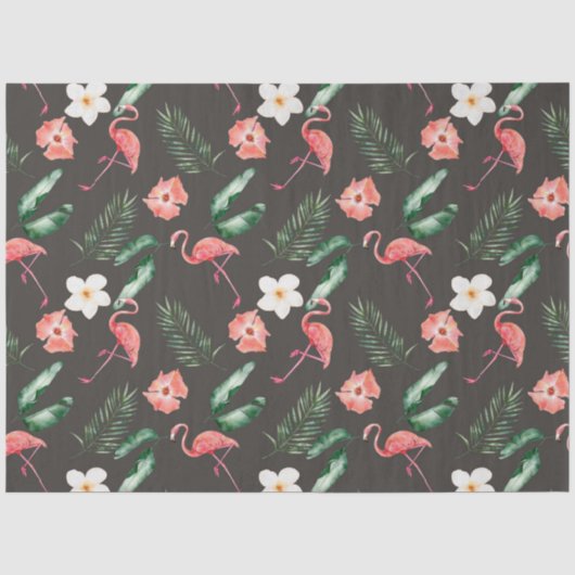Tropische Flamingo Serie Design 18 Tissuepapier (Voorkant)