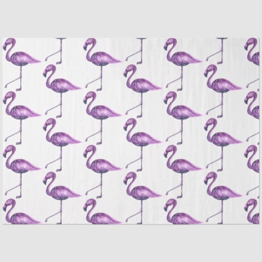 Tropische Flamingo Serie Design 9 Tissuepapier (Voorkant)