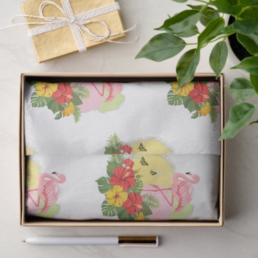 Tropische Flamingo serie ontwerp 13 Tissuepapier (Geschenk)