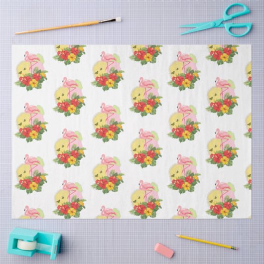 Tropische Flamingo serie ontwerp 13 Tissuepapier (Craft)