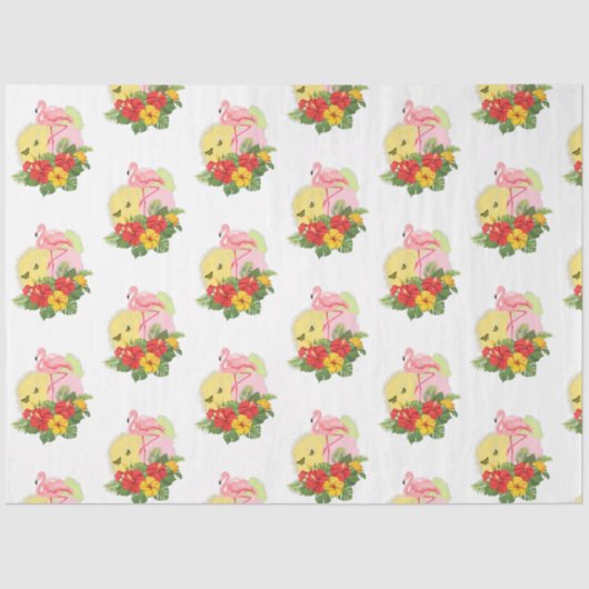 Tropische Flamingo serie ontwerp 13 Tissuepapier (Voorkant)