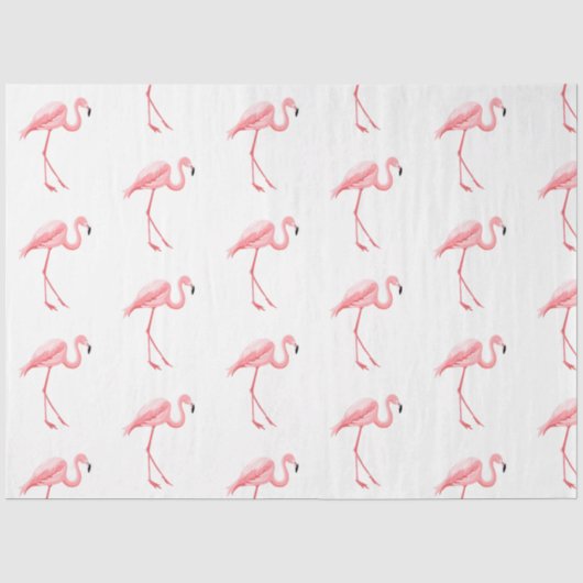 Tropische Flamingo Serie Ontwerp 15 Tissuepapier (Voorkant)