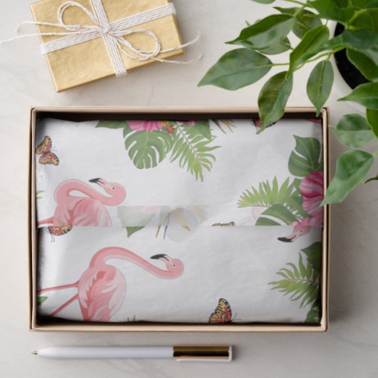 Tropische Flamingo serie ontwerp 19 Tissuepapier (Geschenk)