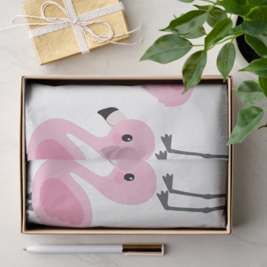 Tropische Flamingo serie ontwerp 1 Tissuepapier (Geschenk)