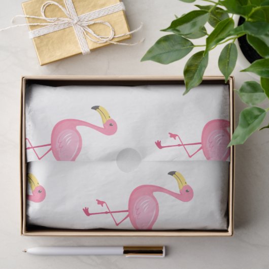 Tropische Flamingo serie ontwerp 4 Tissuepapier (Geschenk)