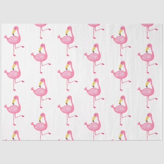 Tropische Flamingo Serie Ontwerp 7 Tissuepapier (Voorkant)