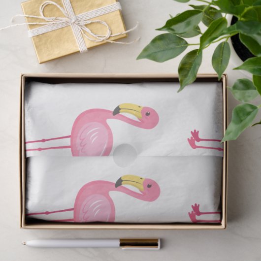 Tropische Flamingo-serie ontwerp 8 Tissuepapier (Geschenk)