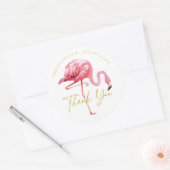 Tropische Flamingo Sweet 16 Dank u ID922 Ronde Sticker (Envelop)
