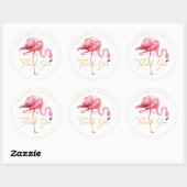 Tropische Flamingo Sweet 16 Dank u ID922 Ronde Sticker (Vel)