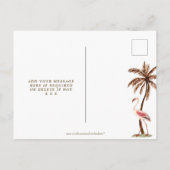 tropische flamingo verjaardagsfeest uitnodiging (Achterkant)