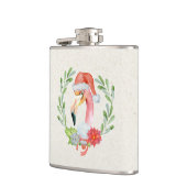 Tropische Flamingo Vinyl Wrapped Flask Heupfles (Links)
