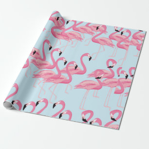 Tropische flamingo vogel naadloze patroonachtergro cadeaupapier