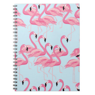 Tropische flamingo vogel naadloze patroonachtergro notitieboek