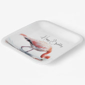 Tropische Flamingo voor Verjaardagsfeest Papieren Bordje (Gebogen)