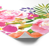 Tropische Flamingo Vrijgezellenfeest Foto Booth Pr Poster (Hoek)