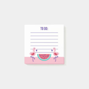 Tropische Flamingo Watermelon Post-it Notes