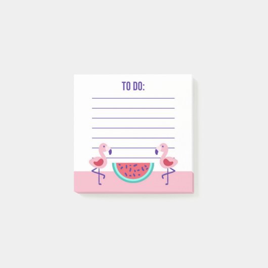 Tropische Flamingo Watermelon Post-it Notes (Voorkant)
