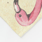 Tropische Flamingo: Waterverf Behang Verrukking. Fleece Deken (Hoek)