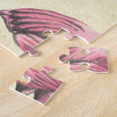 Tropische Flamingo: Waterverf Behang Verrukking. Legpuzzel (Zijkant)