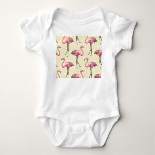 Tropische Flamingo: Waterverf Behang Verrukking. Romper