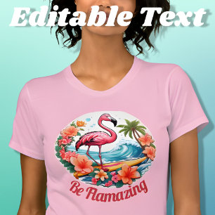 Tropische Flamingo worden verbazingwekkend T-shirt