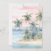 Tropische flamingo zestig verjaardagsfeest uitnodi kaart (Achterkant)