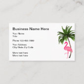 Tropische flamingopalmboom visitekaartje (Voorkant)