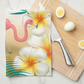 Tropische Flamingos Beach Paradise Theedoek (Quarter Fold)