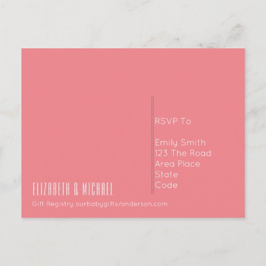 Tropische Flamingo's Bruiloft RSVP Briefkaart (Achterkant)