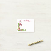 Tropische flamingos en bloemen na de opiniepeiling post-it® notes (Op bureau)