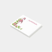 Tropische flamingos en bloemen na de opiniepeiling post-it® notes (Schuin)