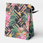 tropische flamingos en goudberoertes bedankdoosjes (Achterkant)