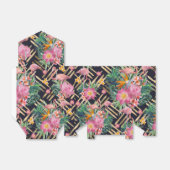 tropische flamingos en goudberoertes bedankdoosjes (Uitgevouwen)