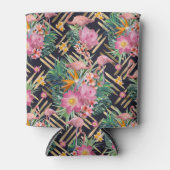 tropische flamingos en goudberoertes blikjeskoeler (Voorkant)