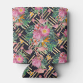 tropische flamingos en goudberoertes blikjeskoeler (Achterkant)